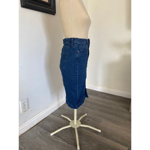 Universal Thread Women's Blue Button Down Pencil Denim Skirt Size 2/26 - Picture 3 of 7